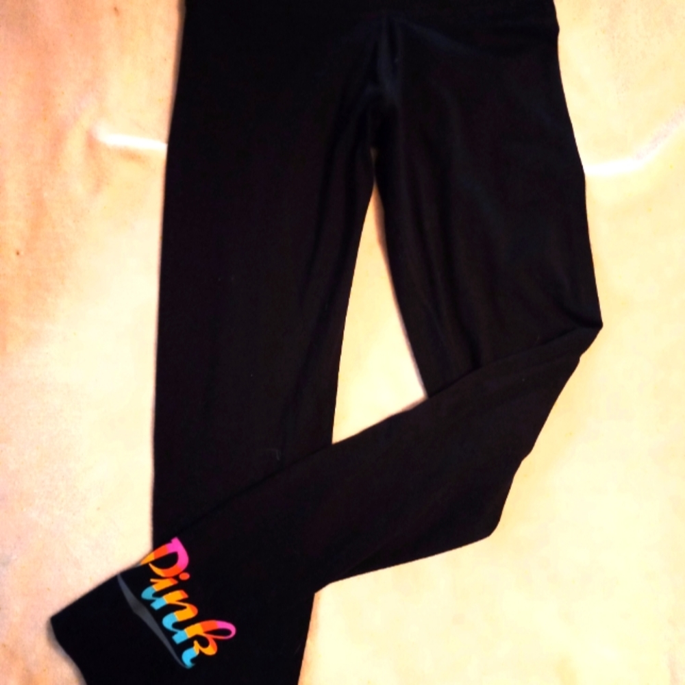 Victoria Secret pink logo leggings size small